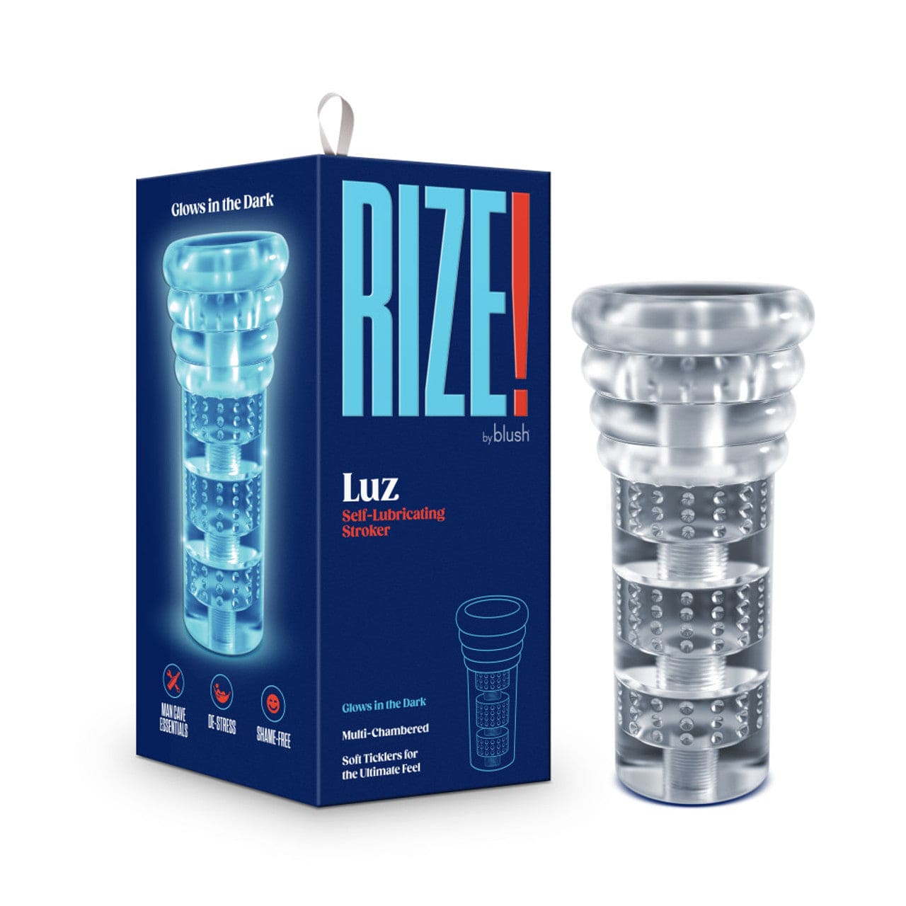 Blush Novelties® Rize! Luz Glow in the Dark Self-Lubricating Stroker - Rolik®