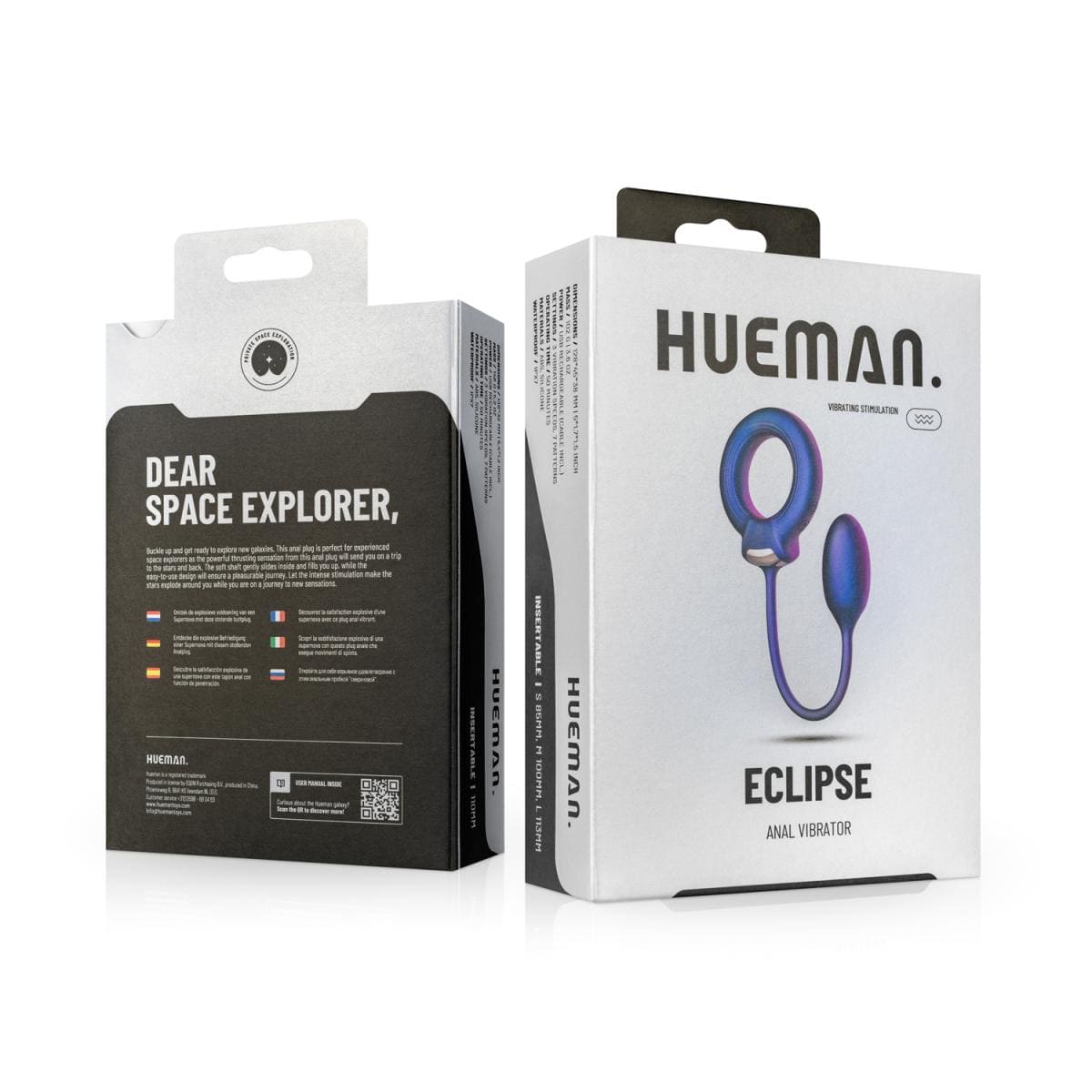 Hueman Eclipse C-Ring w/Anal Ball Vibrator - Rolik®