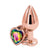 NS Novelties Rear Assets Rose Gold Heart Butt Plug Medium Rainbow - Rolik®