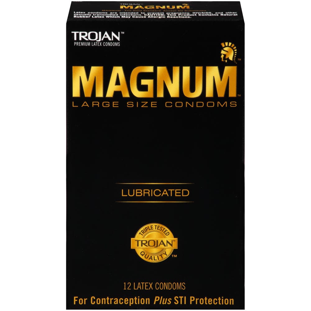 Trojan® Magnum® Large Size Lubricated Condoms 12-Pack - Rolik®