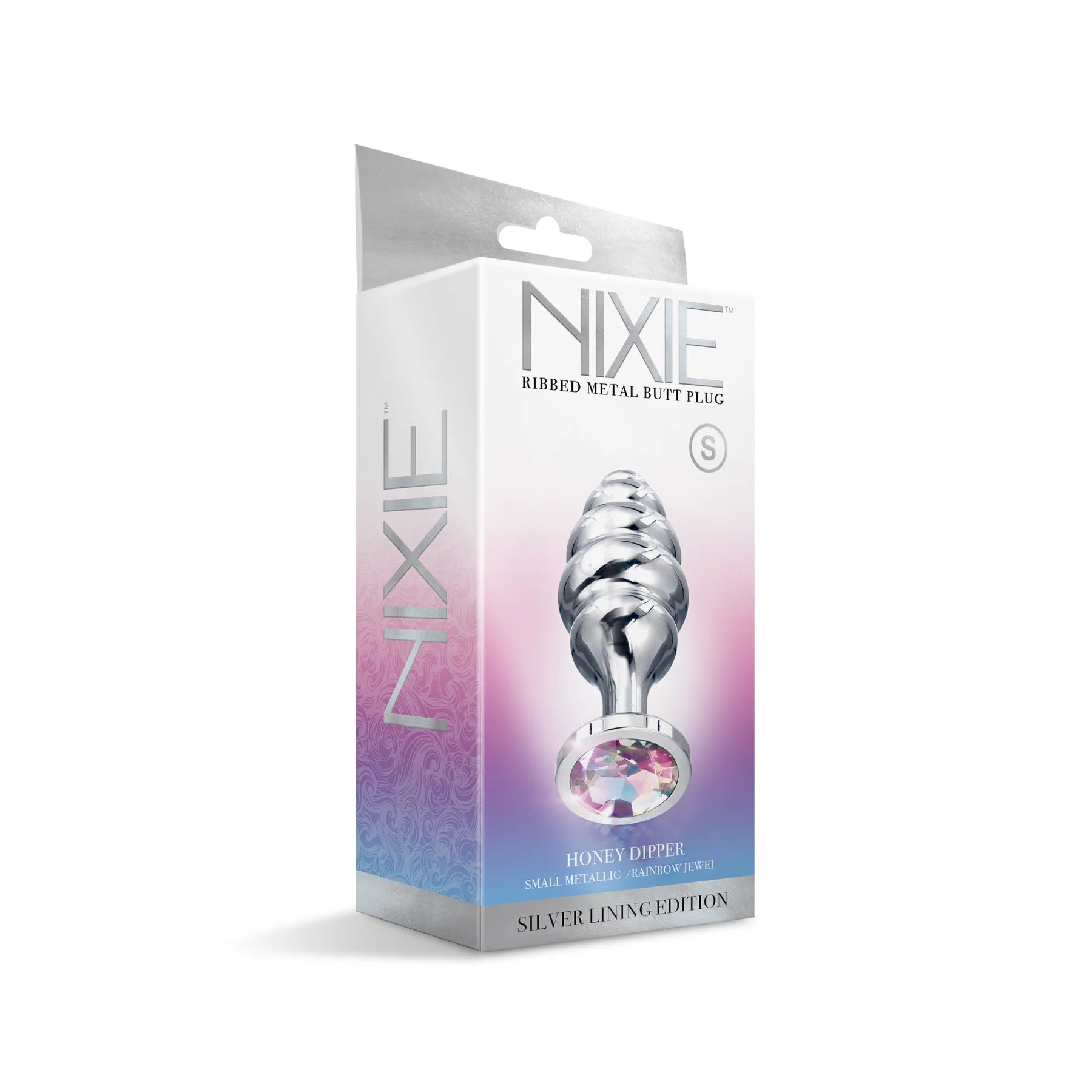 Nixie™ Honey Dipper Ribbed Metal Butt Plug Small - Rolik®