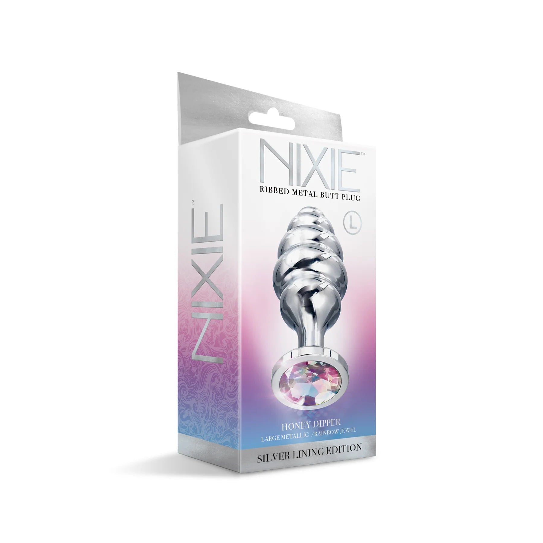 Nixie™ Honey Dipper Ribbed Metal Butt Plug Large - Rolik®