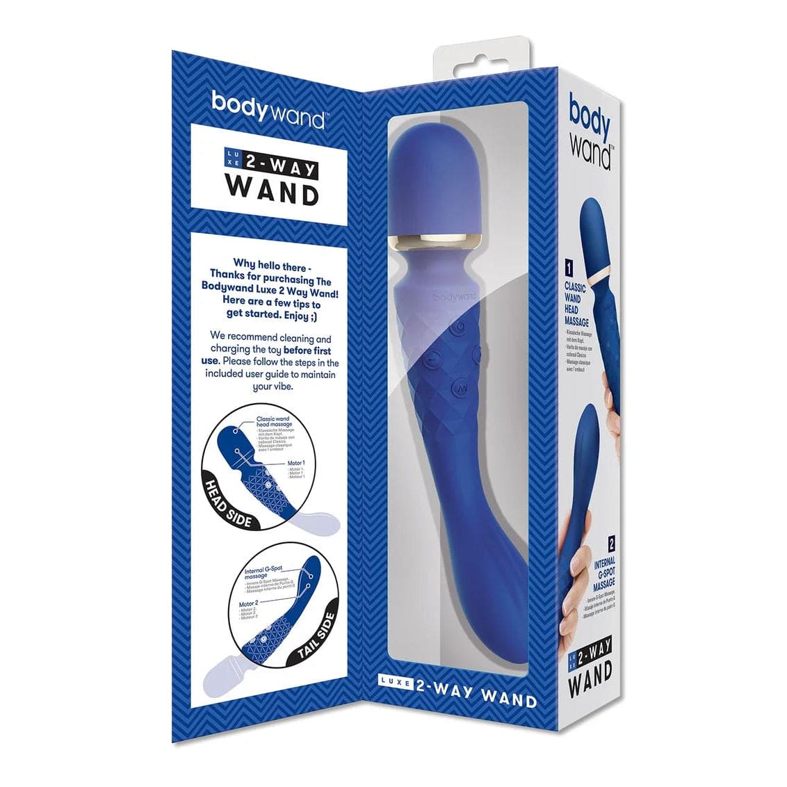 Bodywand™ Luxe 2 Way Wand Massager Blue - Rolik®