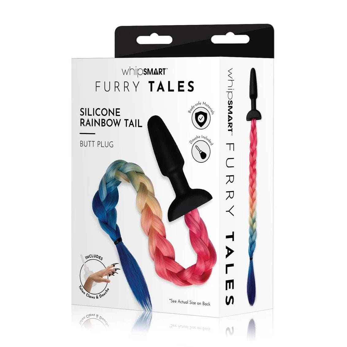 WhipSmart™ Furry Tales Silicone Plug With Rainbow Tail - Rolik®