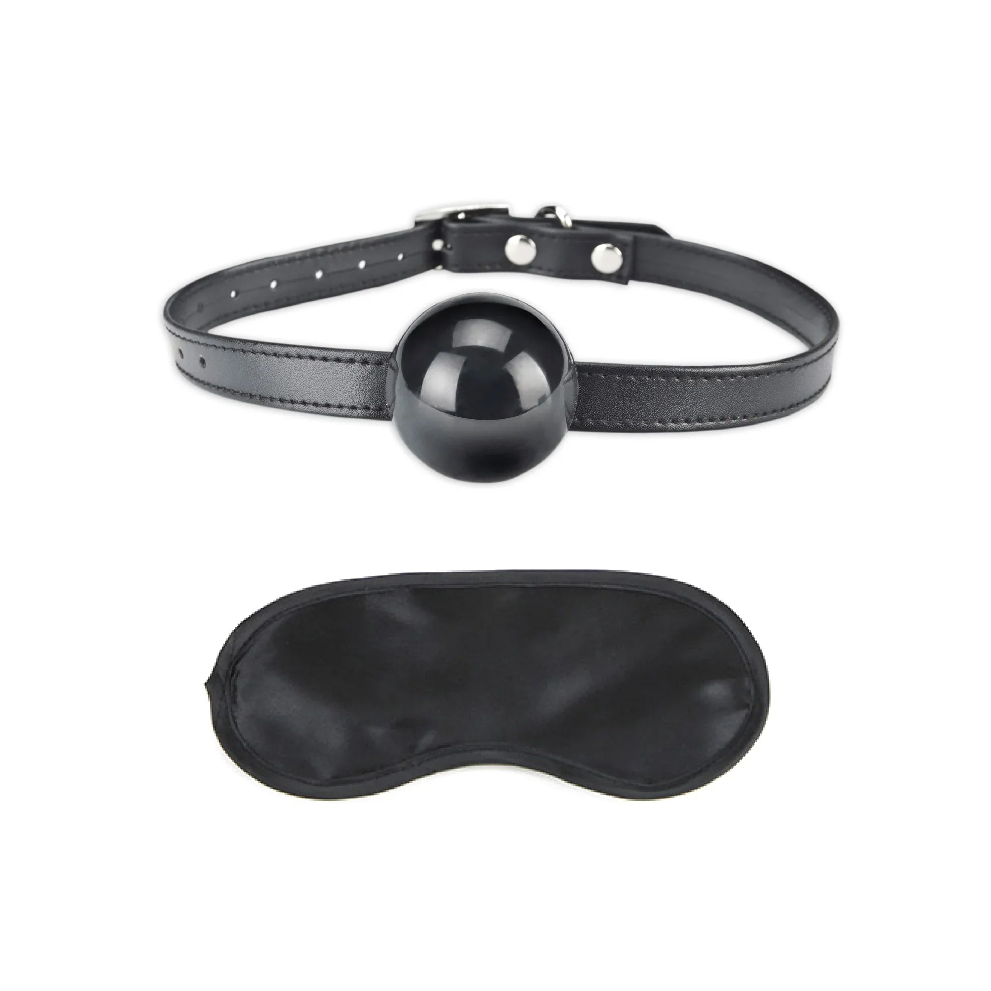 Lux Fetish® Silicone Ball Gag with Blindfold - Rolik®