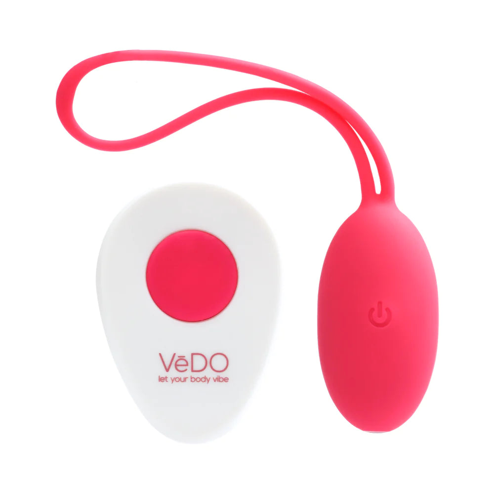 VeDO™ Peach Rechargeable Remote Vibrating Egg Pink - Rolik®