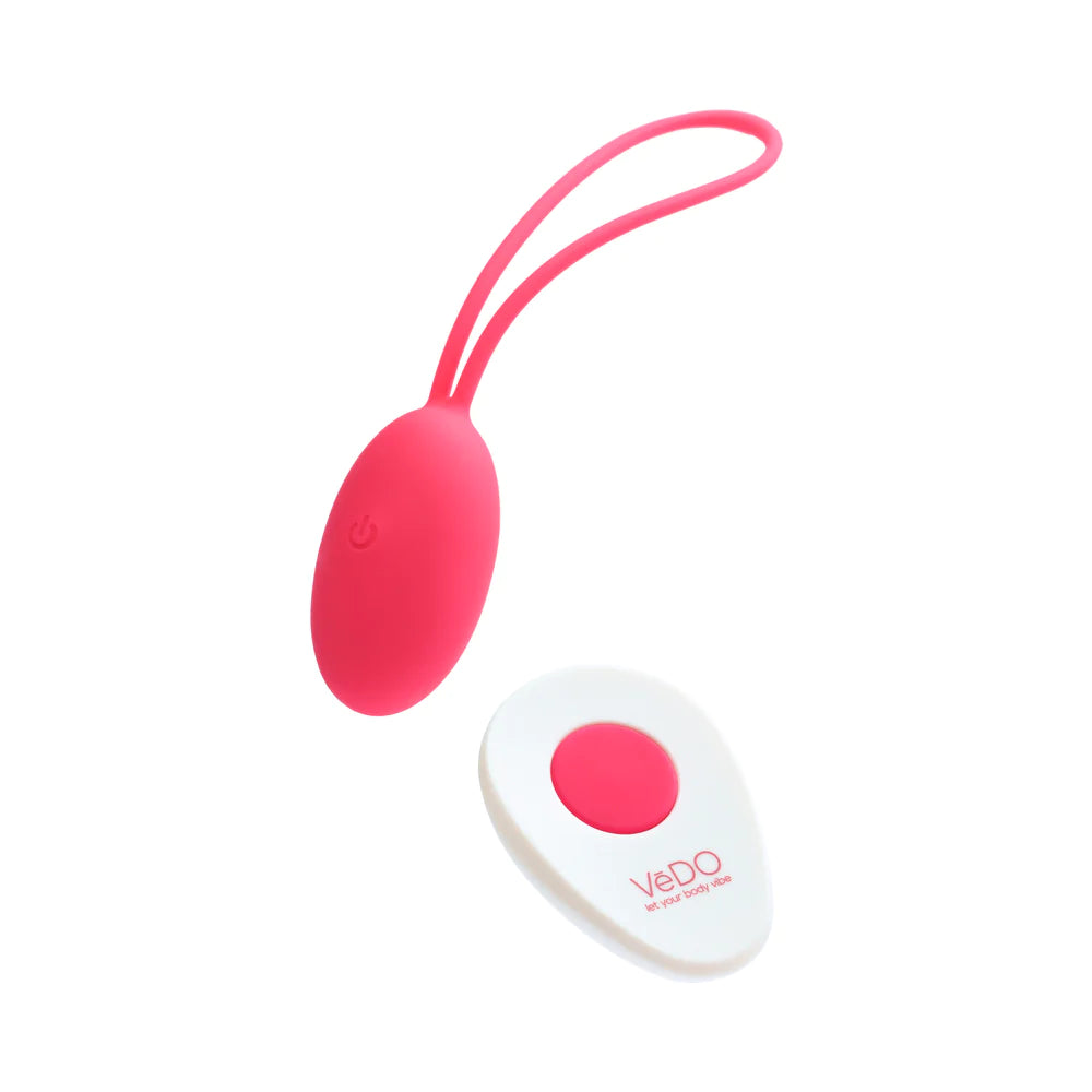 VeDO™ Peach Rechargeable Remote Vibrating Egg Pink - Rolik®