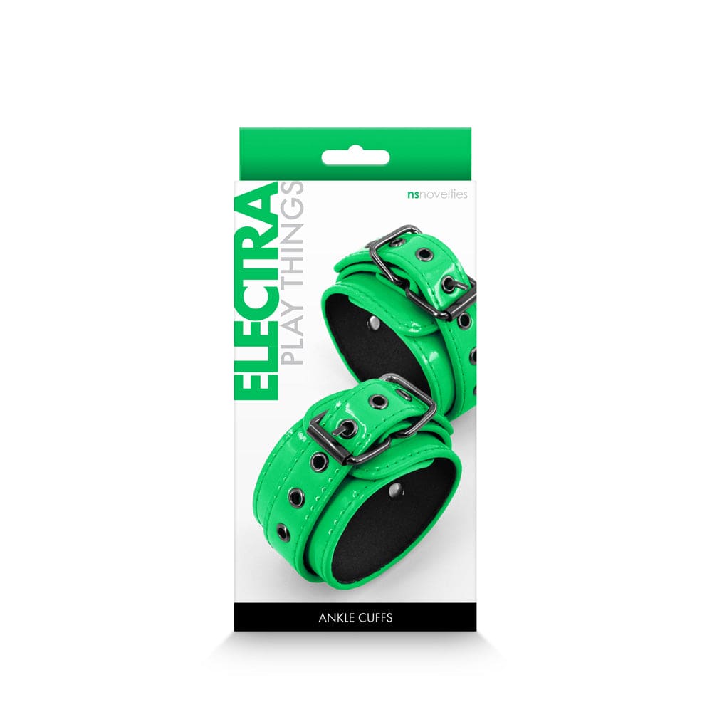 NS Novelties Electra Play Things Ankle Cuffs Green - Rolik®