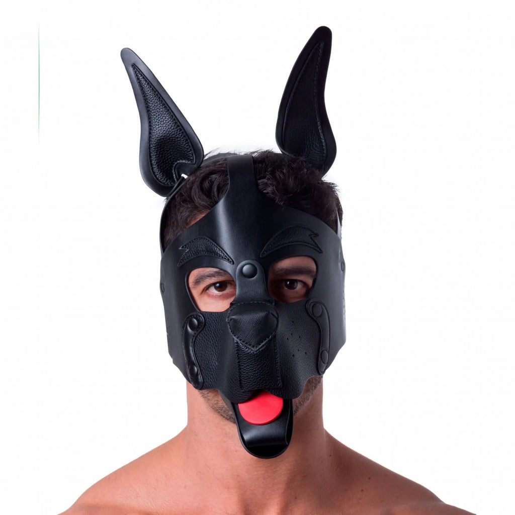 Black Pup Play Hood