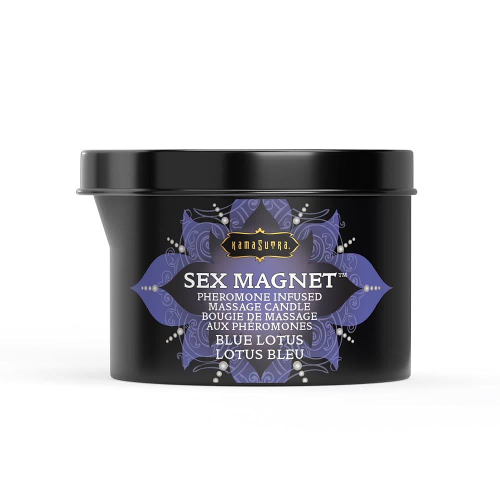 Kama Sutra® Sex Magnet™ Pheromone-Infused Massage Candle Blue Lotus - Rolik®