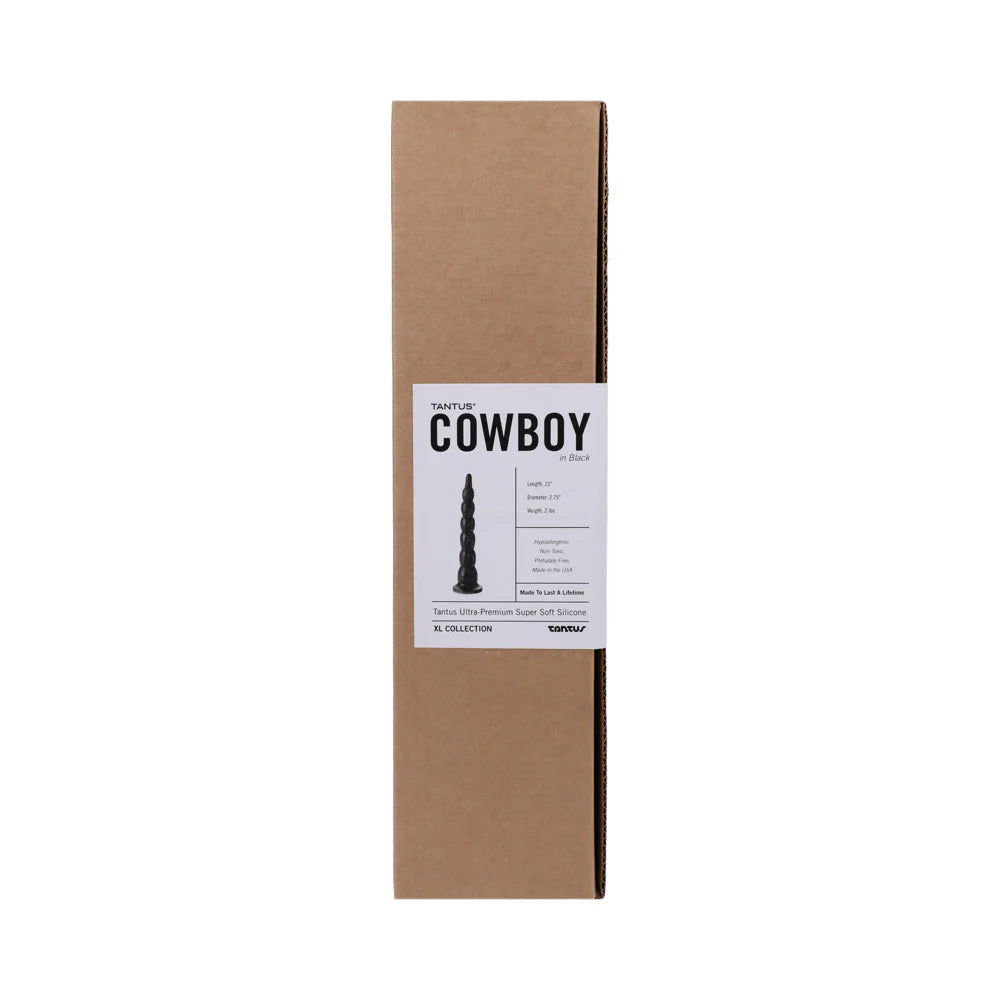 Tantus® Cowboy Beaded Dildo Onyx Black - Rolik®