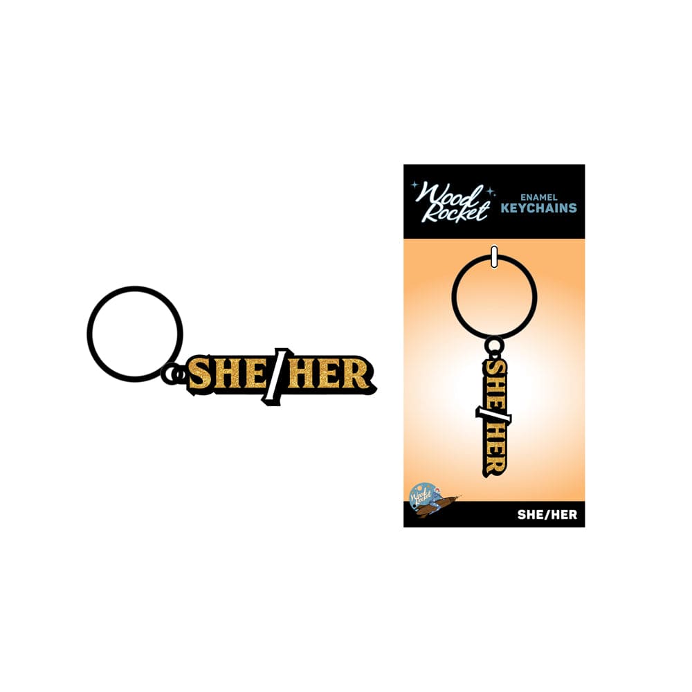 Wood Rocket™ She/Her Keychain - Rolik®