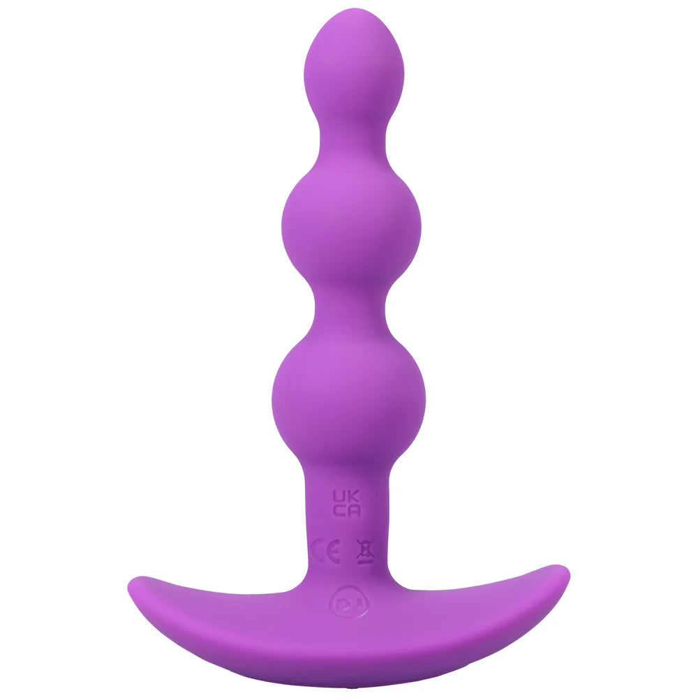 Doc Johnson® A-Play Beaded Vibe Rechargeable Silicone Anal Plug with Remote Purple - Rolik®