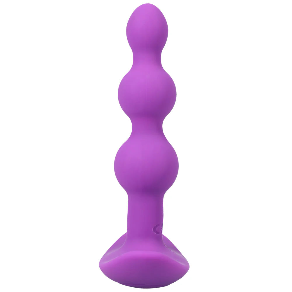 Doc Johnson® A-Play Beaded Vibe Rechargeable Silicone Anal Plug with Remote Purple - Rolik®