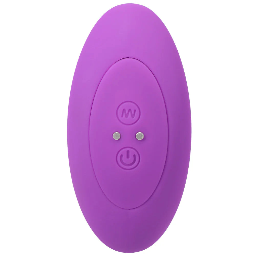 Doc Johnson® A-Play Beaded Vibe Rechargeable Silicone Anal Plug with Remote Purple - Rolik®