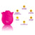 Viben Zen Rose Handheld Rose Clitoral and Nipple Stimulator Hot Pink - Rolik®
