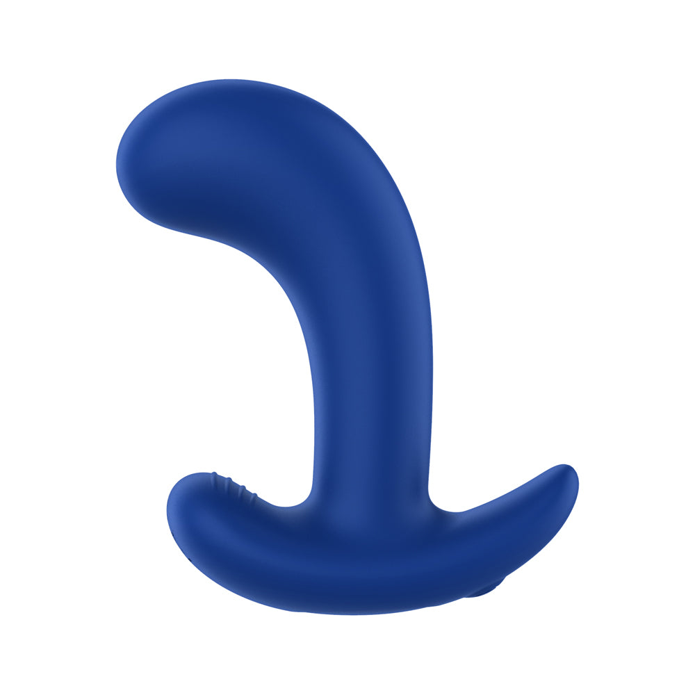 FemmeFunn Forto Curved Vibrating Remote Anal Plug Blue - Rolik®