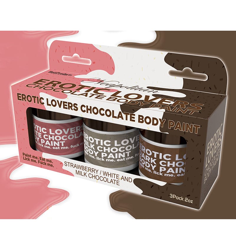 Pintura corporal de chocolate napolitano para amantes eróticos, paquete de 3