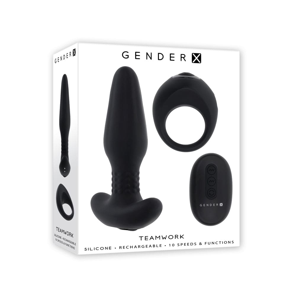 Gender X Teamwork Remote Vibrating Plug & C-Ring Set - Rolik®