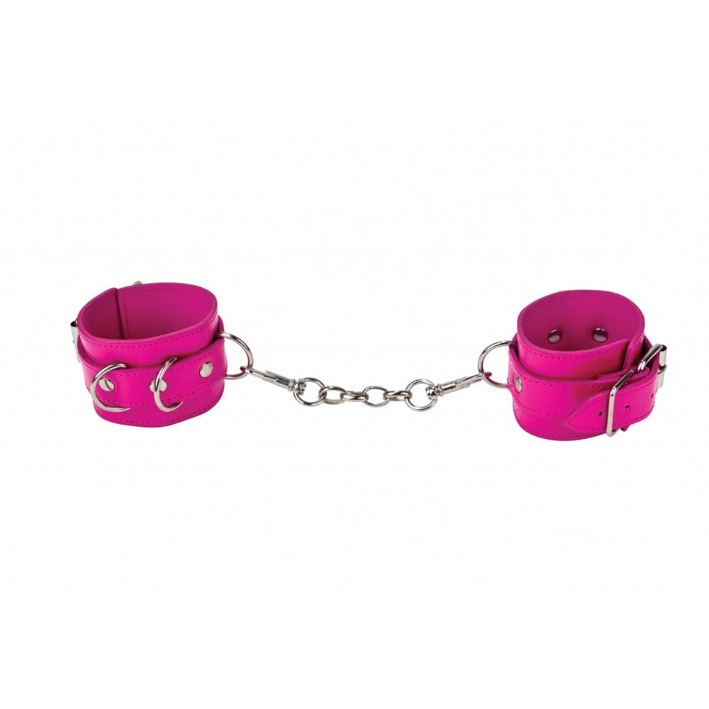 Shots Ouch! Leather Cuffs for Hands and Ankles Pink - Rolik®