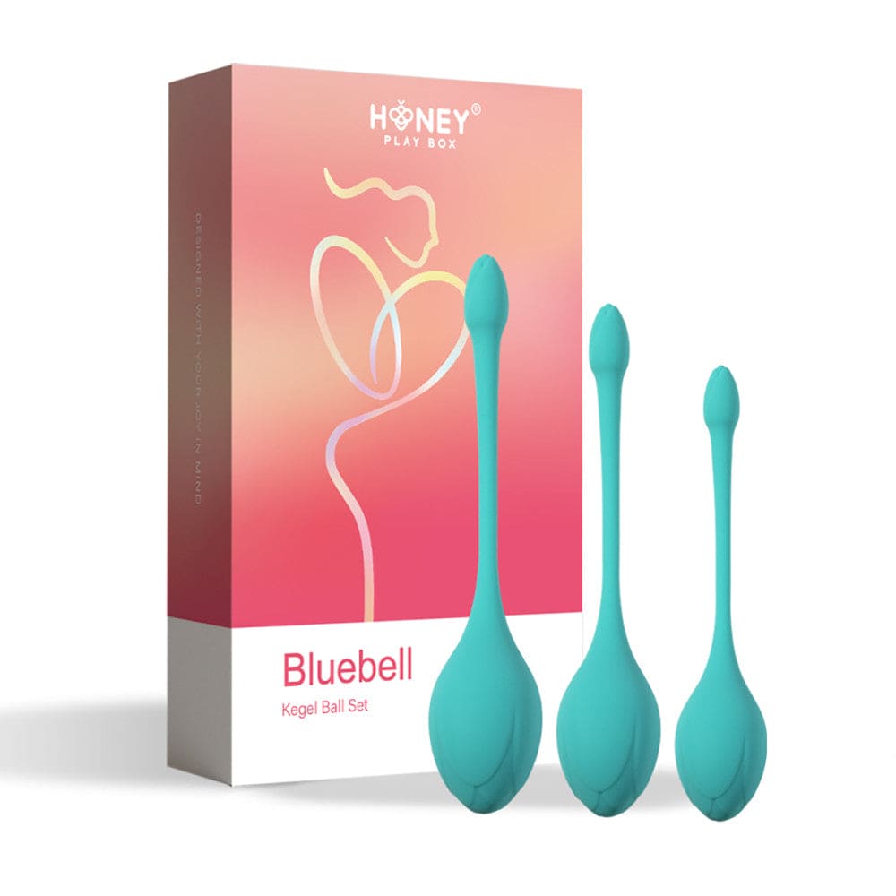 Honey Play Box Bluebell Floral Weighted Kegel Ball 3-Piece Set - Rolik®
