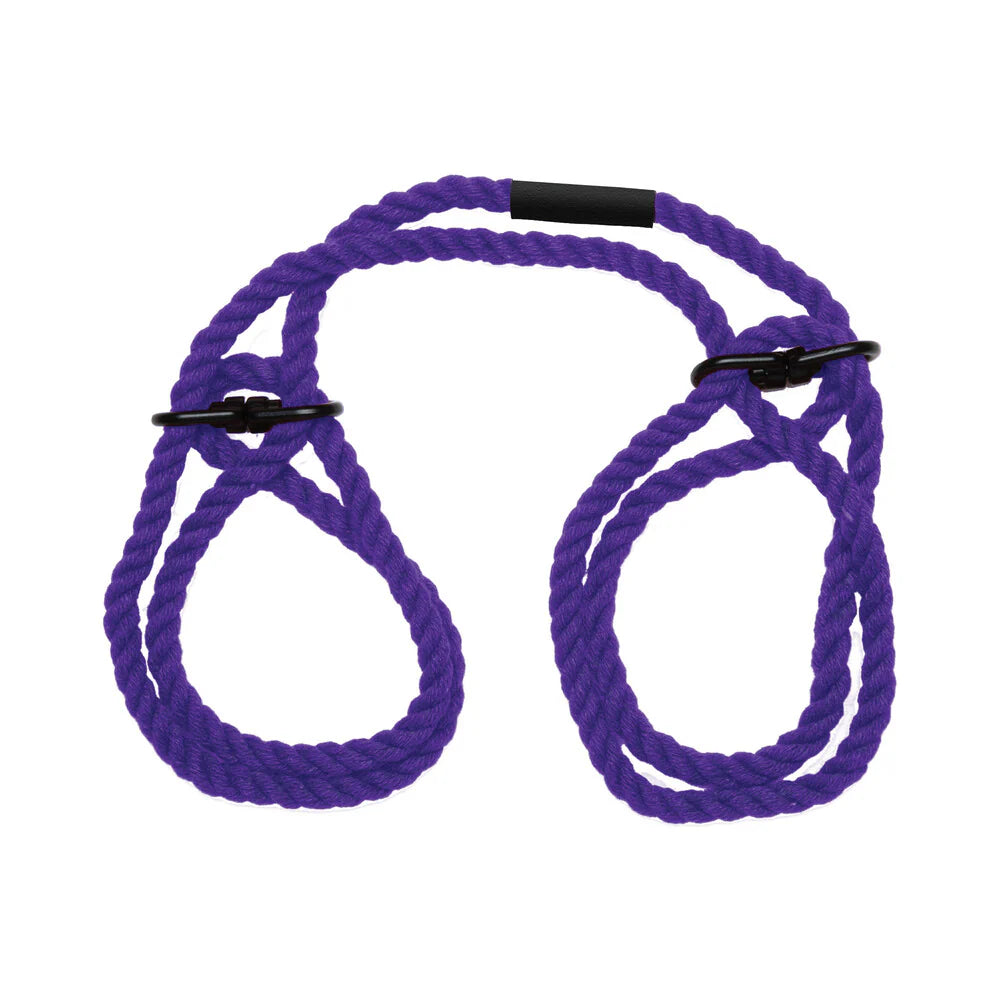 Doc Johnson® Merci Restrain 6mm Hemp Wrist or Ankle Cuffs Purple - Rolik®