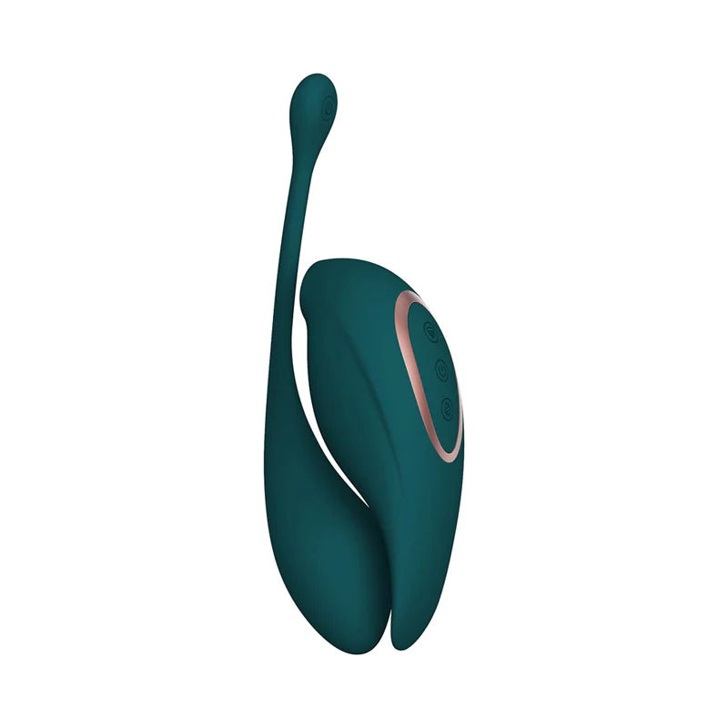 Shots Twitch 2 Rechargeable Suction & Flapping Vibrator with Remote Control Vibrating Egg Green - Rolik®