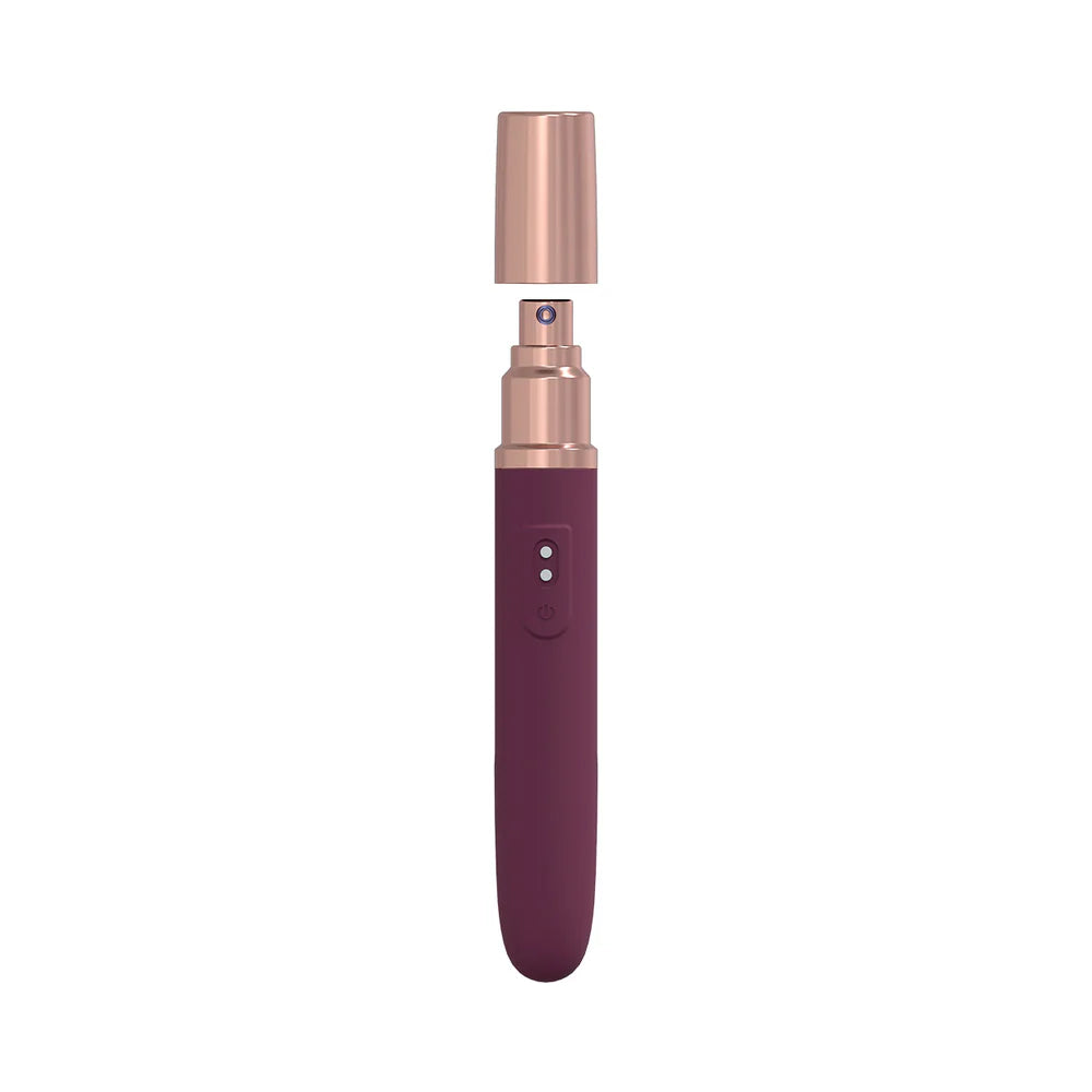 LoveLine® Traveler Vibrator with Built-In Lubricant Dispenser Burgundy - Rolik®