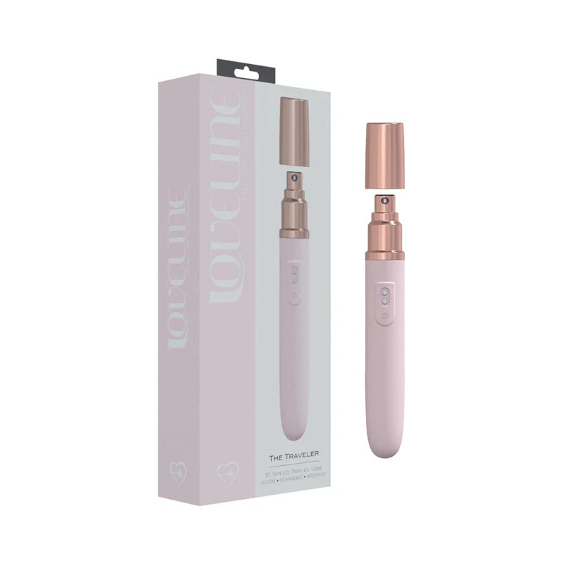 LoveLine® Traveler Vibrator with Built-In Lubricant Dispenser Pink - Rolik®