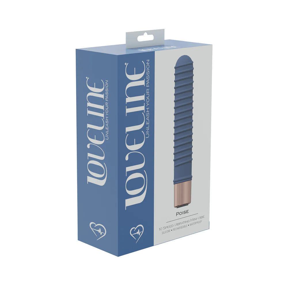 LoveLine® Poise 10 Speed Mini Vibrator Blue - Rolik®