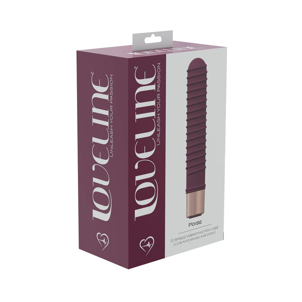 LoveLine® Poise 10 Speed Mini Vibrator Burgundy - Rolik®