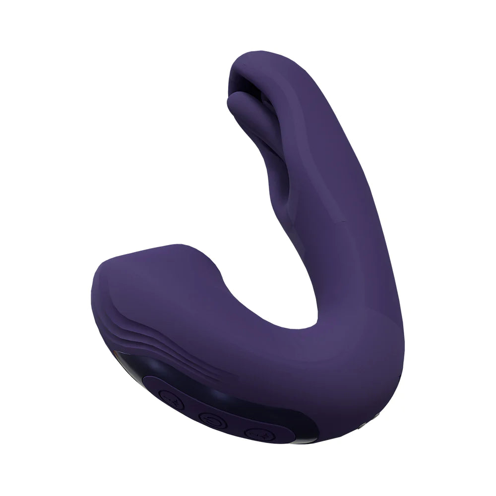 Shots Vive Yuna Airwave Vibrator with G-Spot Flapping Stimulator Purple - Rolik®