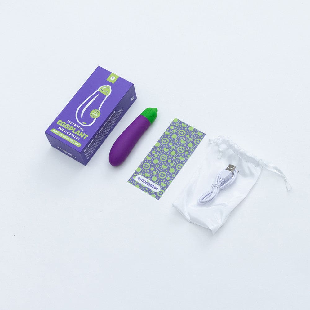 Emojibator® Eggplant Rechargeable Vibrator - Rolik®
