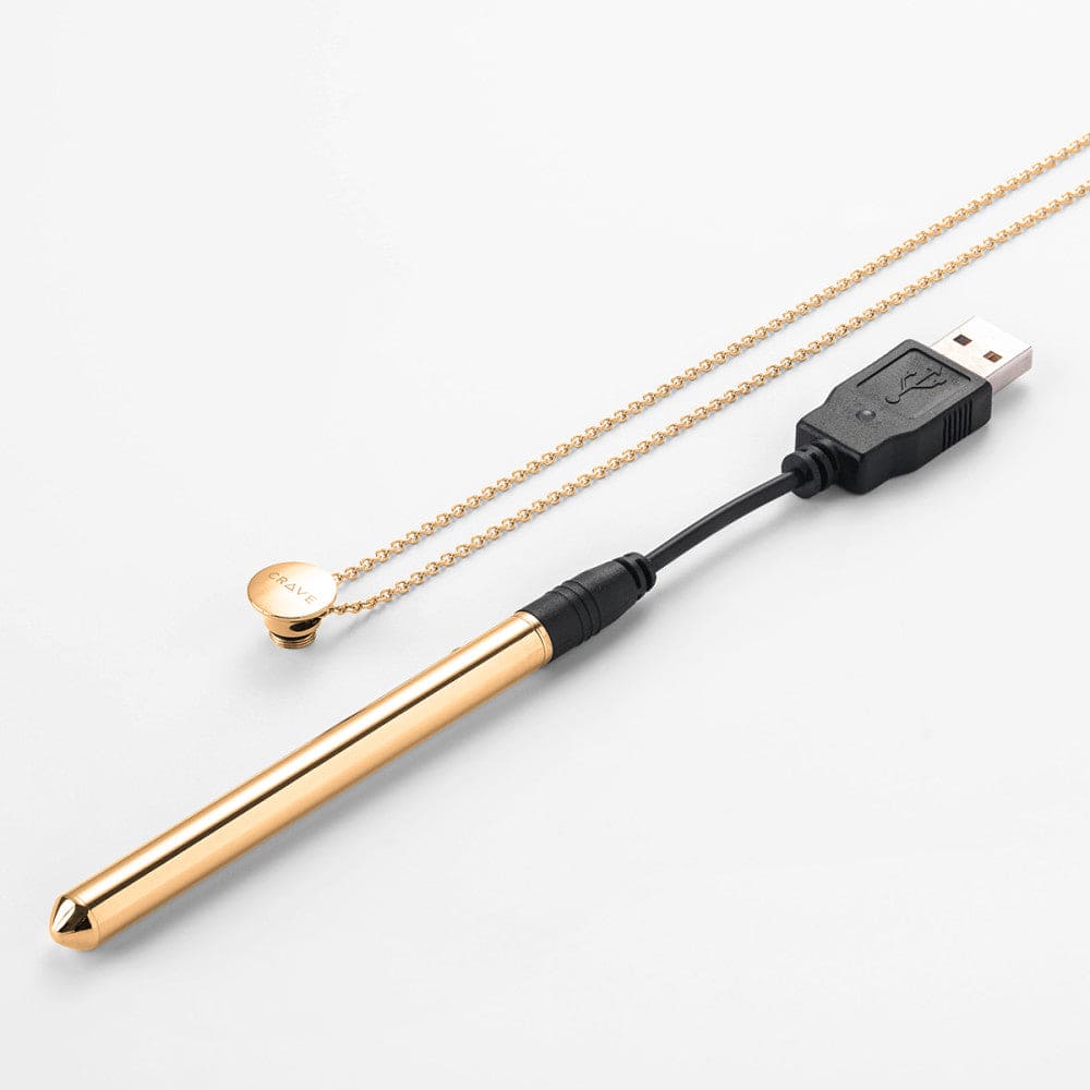 Crave Vesper 2 Vibrator Necklace 24kt Gold - Rolik®