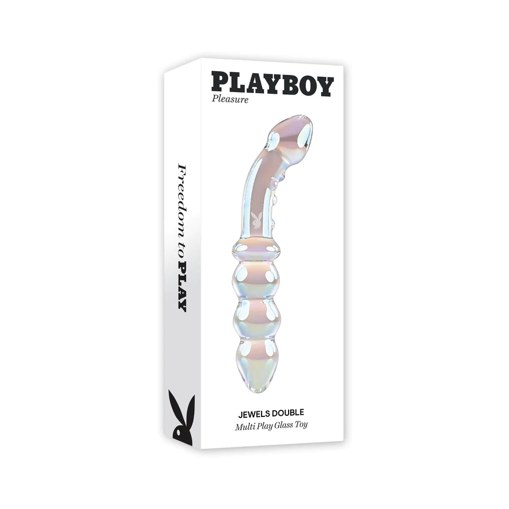 Playboy Pleasure Jewels Glass Double-Ended Dildo - Rolik®