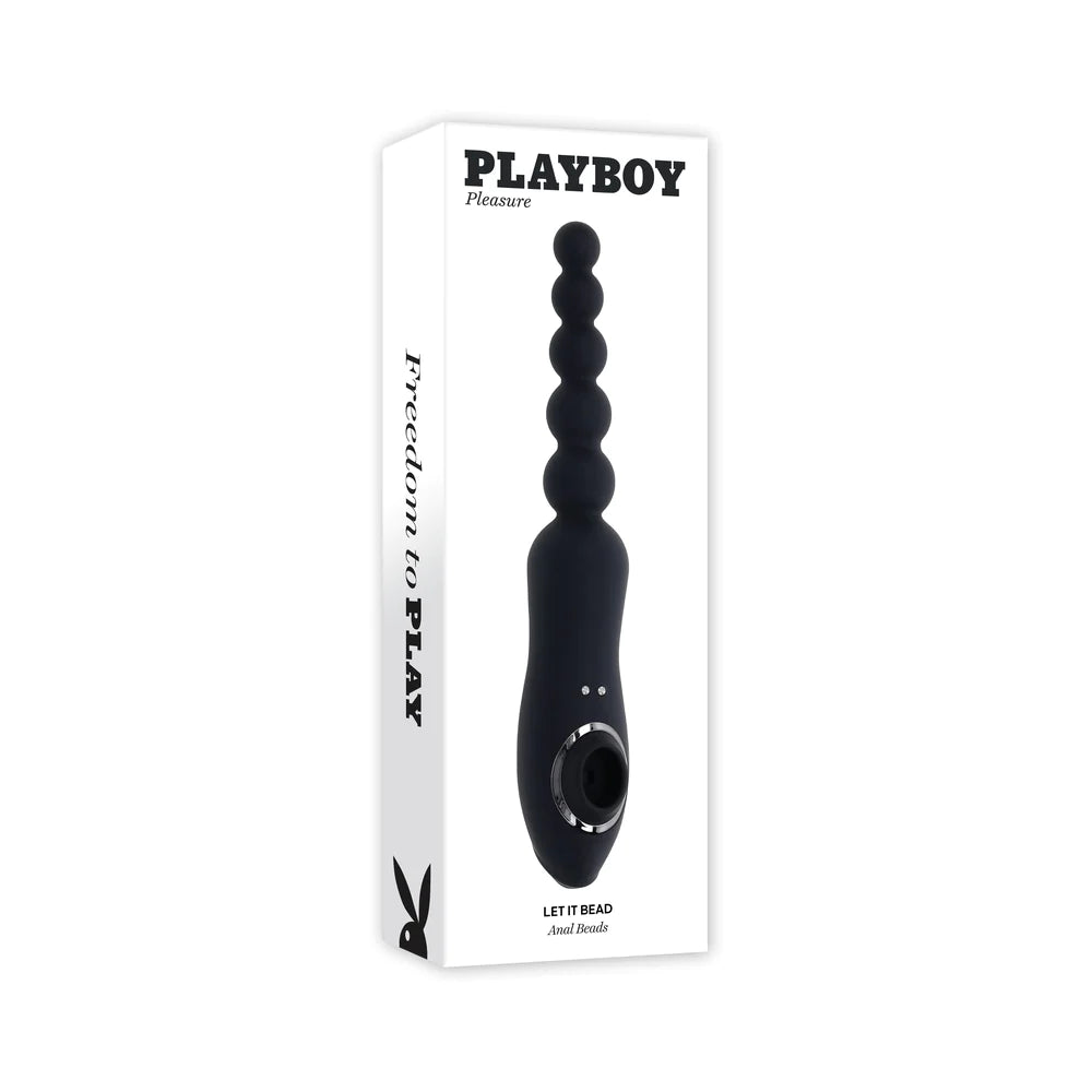 Playboy Pleasure Let It Bead Vibrating Flexible Anal Vibrator with Suction - Rolik®