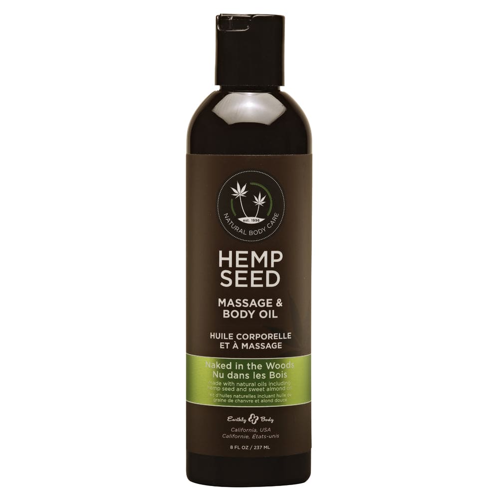 Earthly Body Hemp Seed Massage Oil Naked in the Woods - Rolik®