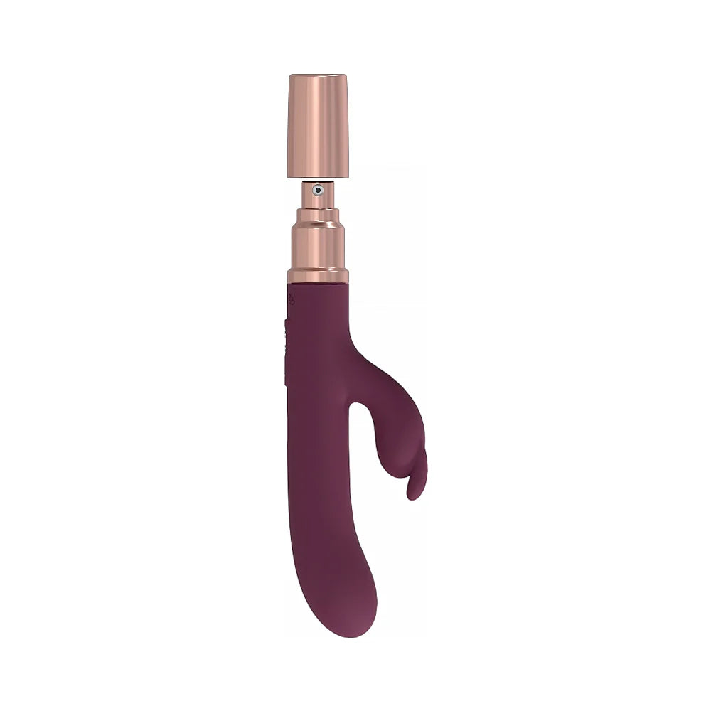 LoveLine® Traveler Rabbit Vibrator with Built-In Lubricant Dispenser Burgundy - Rolik®