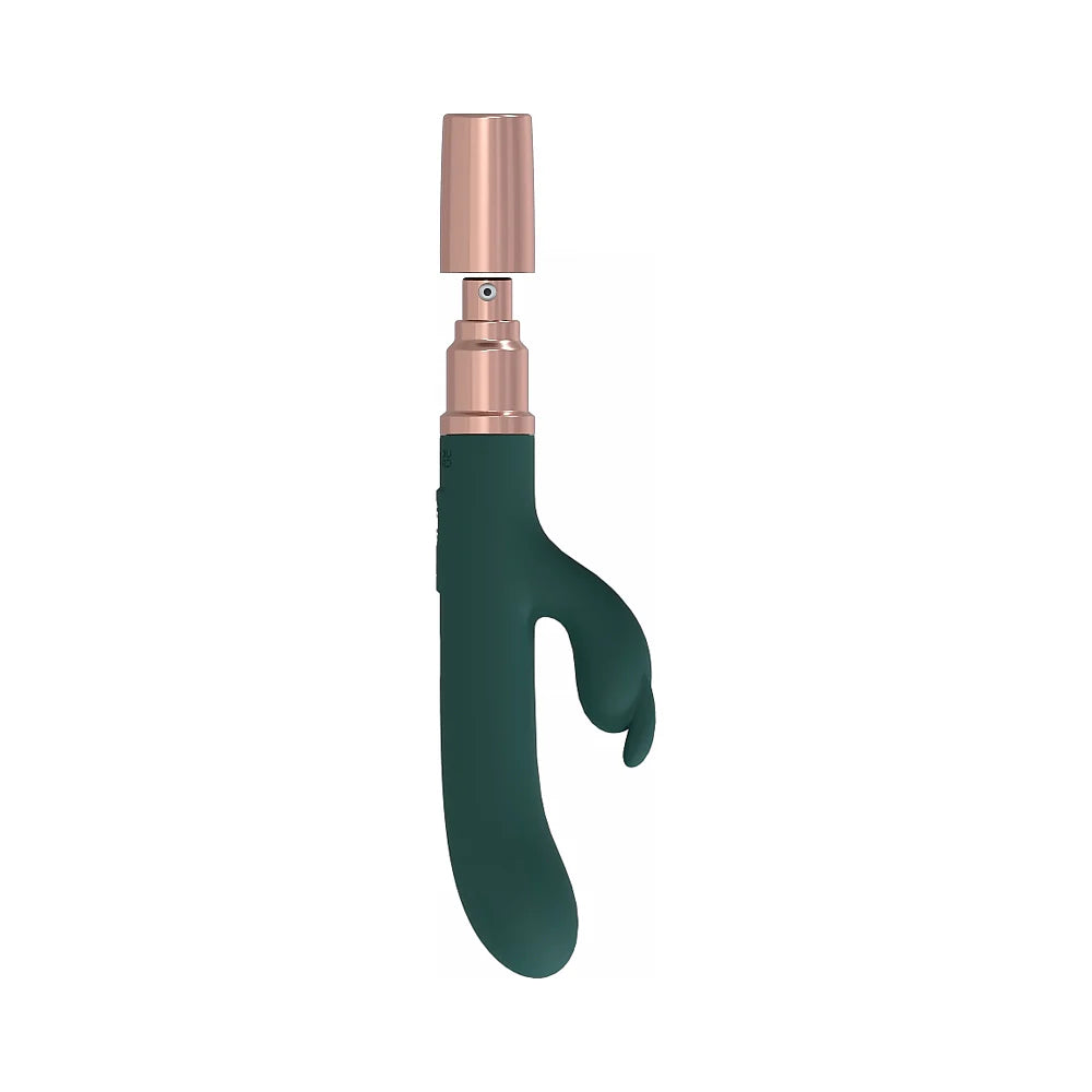 LoveLine® Traveler Rabbit Vibrator with Built-In Lubricant Dispenser Green - Rolik®