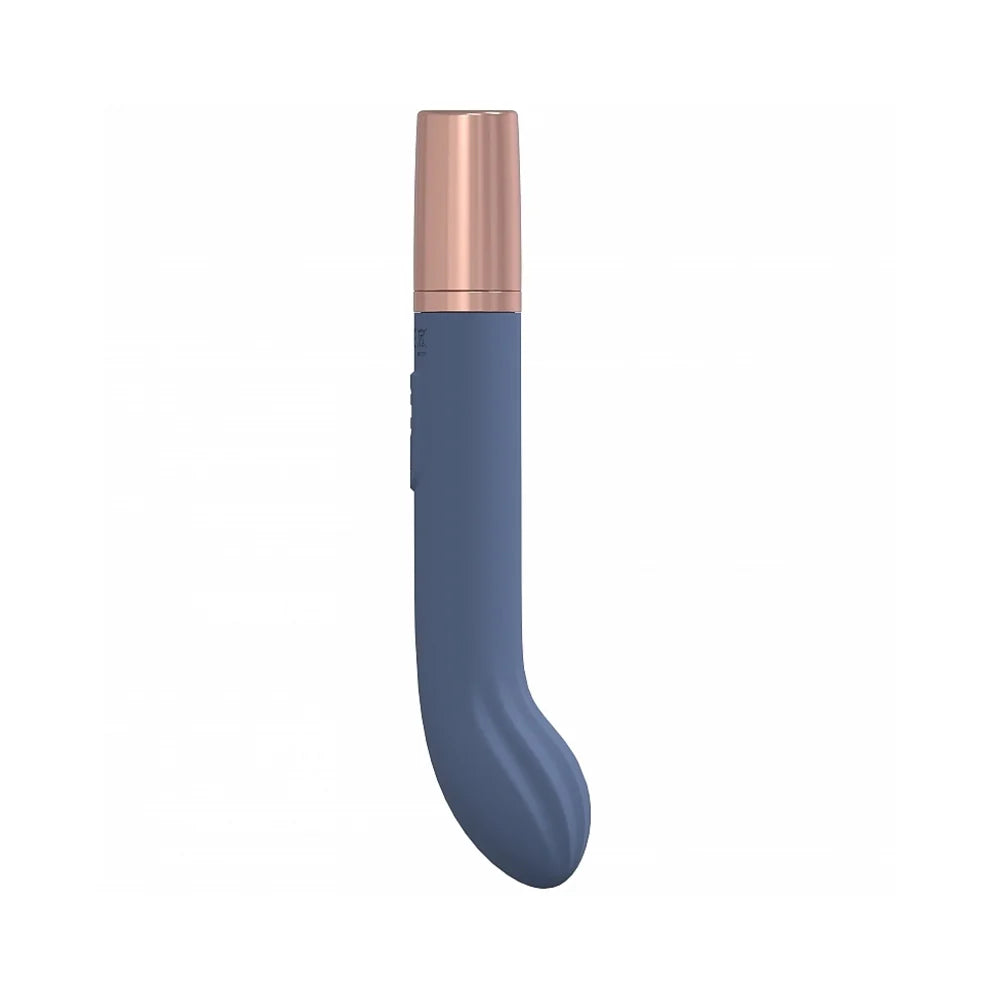 LoveLine® Traveler G-Spot Vibrator with Built-In Lubricant Dispenser Blue - Rolik®