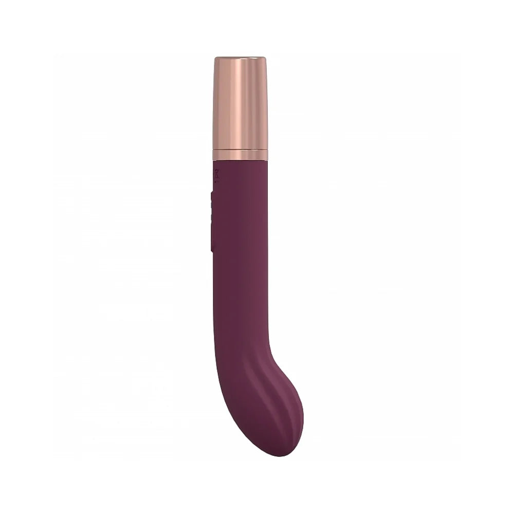 LoveLine® Traveler G-Spot Vibrator with Built-In Lubricant Dispenser Burgundy - Rolik®