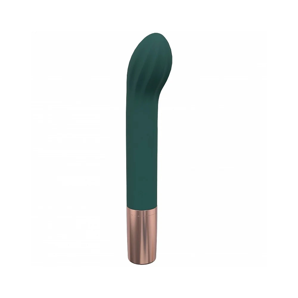 LoveLine® Traveler G-Spot Vibrator with Built-In Lubricant Dispenser Green - Rolik®