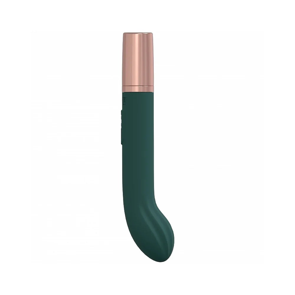 LoveLine® Traveler G-Spot Vibrator with Built-In Lubricant Dispenser Green - Rolik®