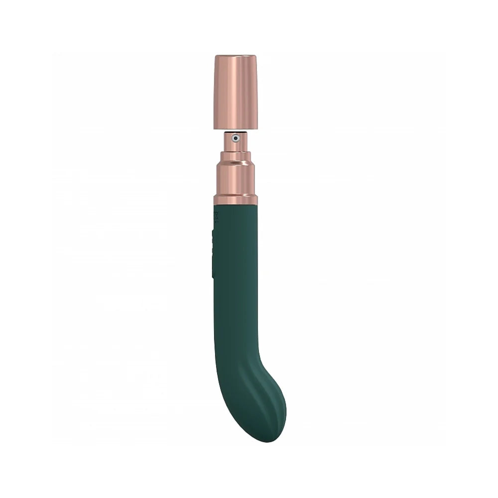 LoveLine® Traveler G-Spot Vibrator with Built-In Lubricant Dispenser Green - Rolik®