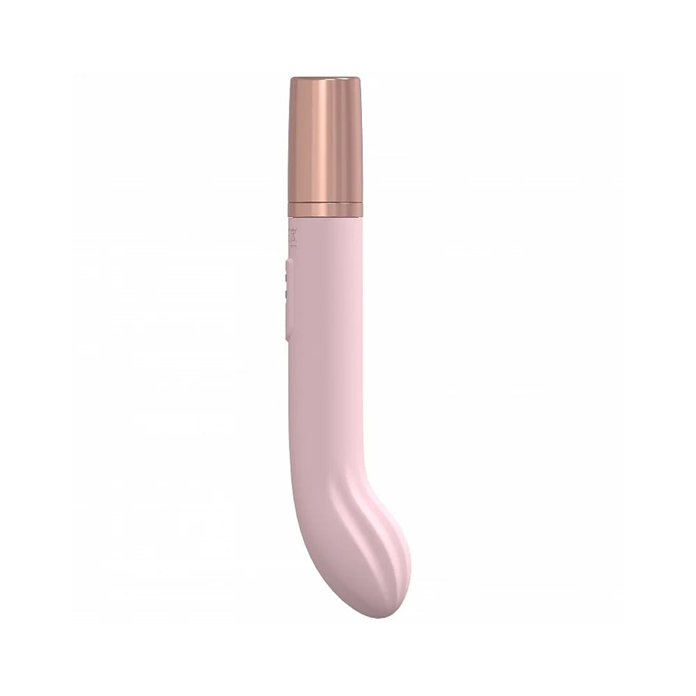 LoveLine® Traveler G-Spot Vibrator with Built-In Lubricant Dispenser Pink - Rolik®