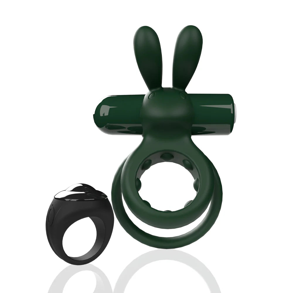 Screaming O® Remote Controlled Ohare® Vibrating C-Ring Green - Rolik®