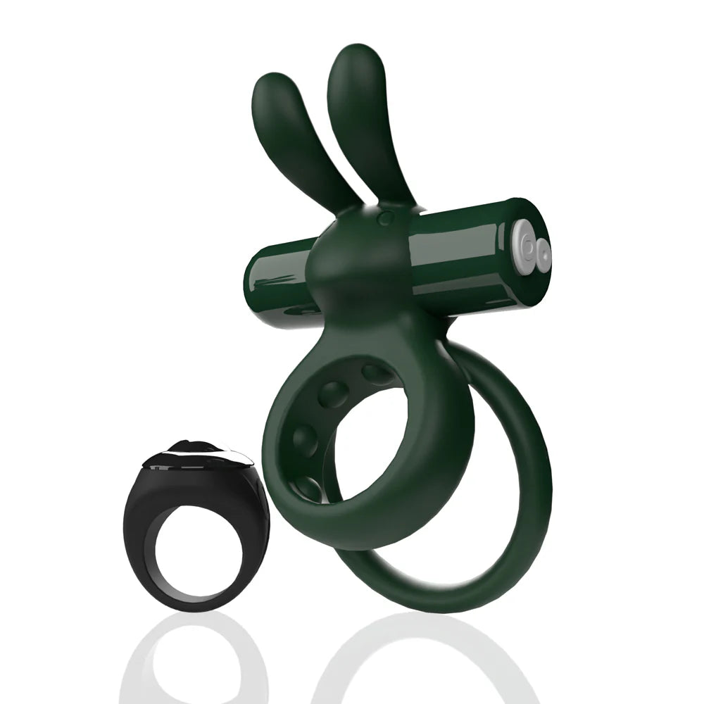 Screaming O® Remote Controlled Ohare® Vibrating C-Ring Green - Rolik®