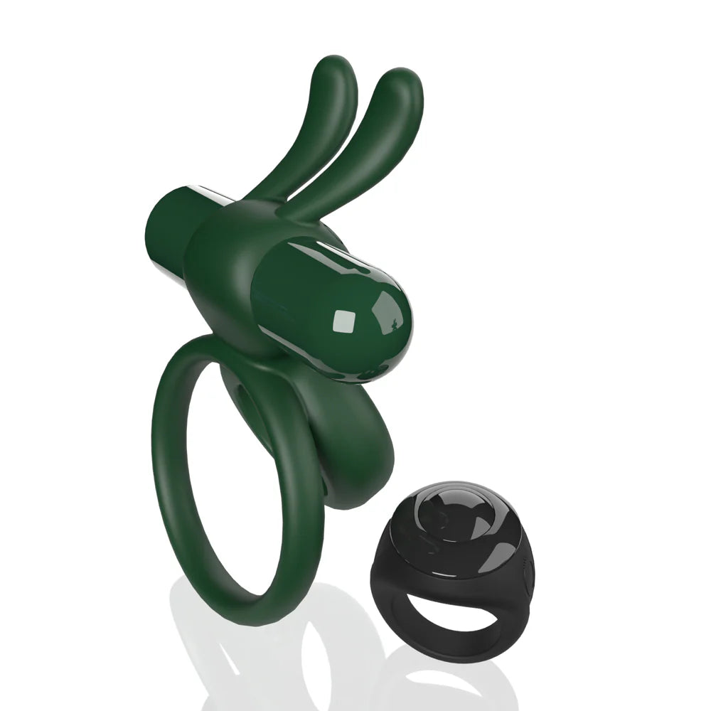 Screaming O® Remote Controlled Ohare® Vibrating C-Ring Green - Rolik®