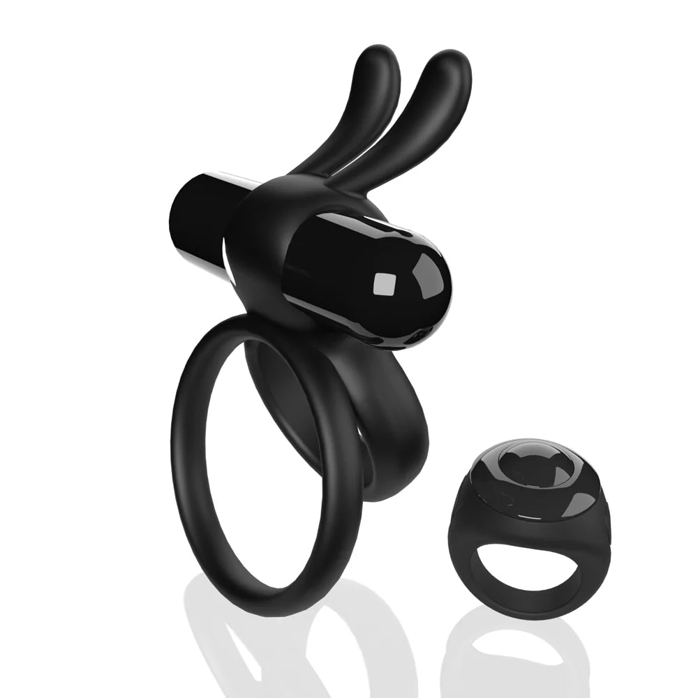 Screaming O® Remote Controlled Ohare® XL Vibrating C-Ring Black - Rolik®