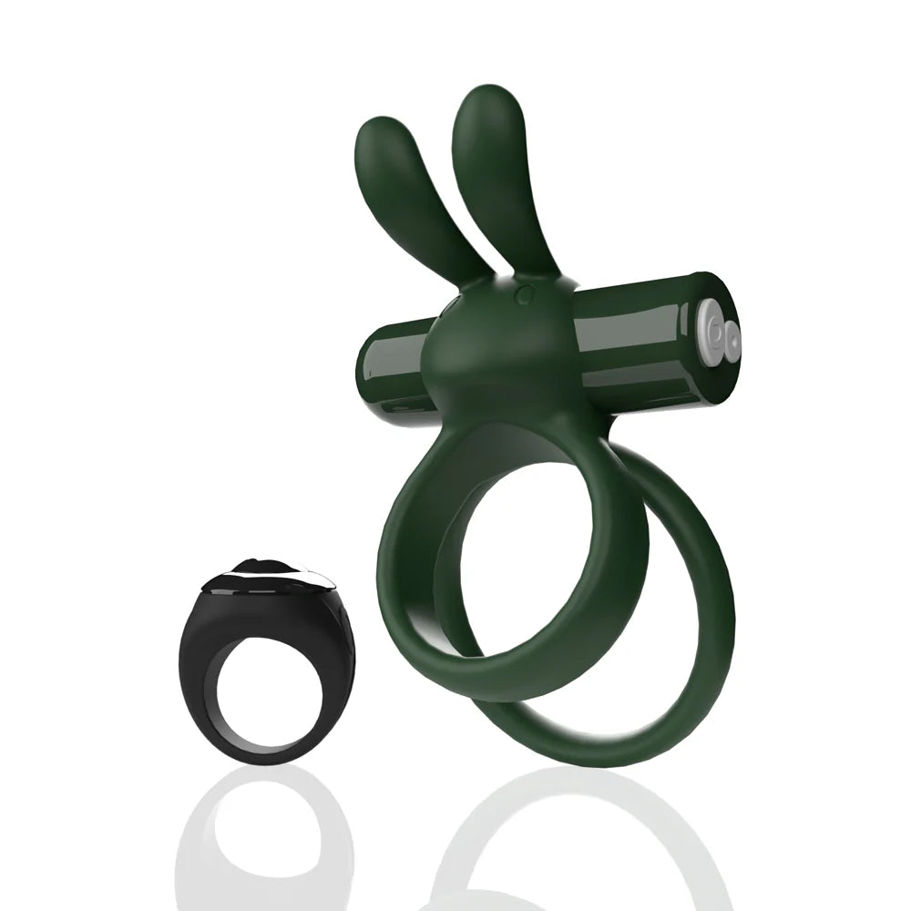 Screaming O® Remote Controlled Ohare® XL Vibrating C-Ring Green - Rolik®